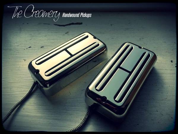 Creamery Custom Handwound Super Black Cat Replacement Filtertron Style Pickup Set Standard No Ear Mount