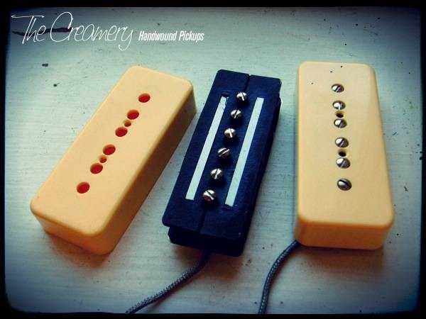 Creamery Custom Handwound P90 Sized Dual Blade Magnet Humbucker Set